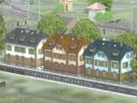 Gasthaus in 3 verschiedenen Fassadenfarben (Baus...