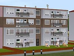 Wohnh�user mit moderner Fassade und Zubeh�r