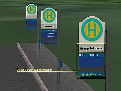 Haltestellenschilder Nahverkehr fuer TexEx (BS1421 )
