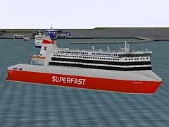 Autof&auml;hrschiff �FMS Superfast VII� der Superfast-Reederei (EEP5 Plugin5 / EEP6) (CS2465 )