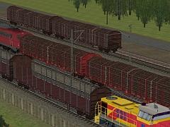 Holztransportwagen der Gattung Roos - Set 2