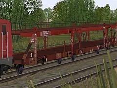 Zweiteilige Autotransportwagen Laaeks 553 der ATG (DB1405 )