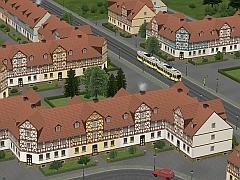 Gro�es Fachwerk-H�user-Set mit Zubeh�r