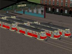 Stra�enbahn Tatra T4D + B4D Set 2