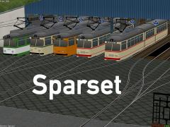 Sparset - Gelenk-Stra�enbahn MVV505, MVV506, MVV5501, VBL126 und VBL150