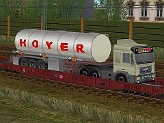Autotransportwagen, Saadkms690-mit Tanksattelz&uuml;gen Set 2 (SB1461 )