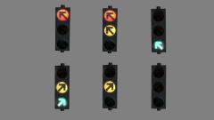 Zusatzset f&uuml;r Ampeln mit Pfeil halbrechts und halblinks (V10KJS20131 )