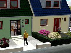 Reihenhaus 1 Bausatz mit Zubeh�r
