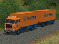 Volvo F88/89 + Anh&auml;nger mit Kofferaufbau -Deutrans- (V10NDK10546 )