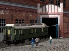 Umbau-Gep�ckwagen D4� der DB (exPwPost4�28), Ep3b 