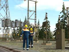 Hochspannung-Freileitungsmaste und Umspannwerk mit Zubeh&ouml;r (V10NMS70009 )
