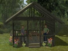 Pavillon aus Holz Set 1 (V10NPK10008 )