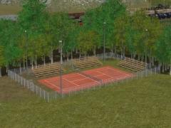2 Tennispl�tze mit Zubeh�r