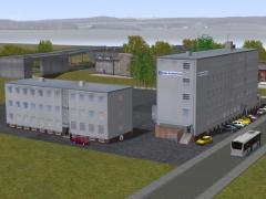 Stadt-Krankenhaus mit Haupt- und Nebengeb&auml;ude (V10NRH20013 )
