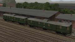 Gep�ckwagen der DR - preu�ische Holz-Bauart in Epoche III - Set1