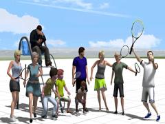 Tennispl&auml;tze als Set mit Figuren (V10NSO10009 )