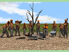 Figuren Set 8 - Waldarbeiter mit Zubeh�r