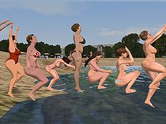 Badeg�ste Springerinnen Set 1