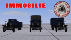 Lkw der 30er Jahre, Typ B, BLAU-SCHWARZ | Pritsche, Plane und Koffer | als IMMOBILIE (V11KUB20089 )