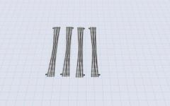 Normalspur DR Weichensystem EKW 54-300-1:9 Beton3 elektr. (V11NGK30132 )