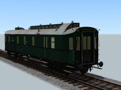 Kombinierter Post-/Gep�ckwagen der Preu�ischen Staatsbahn, Epoche 1
