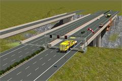 Autobahnbr�cke 1-Spur Mittig