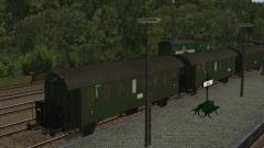 Donnerb�chsen in Holzbauart der DB in Epoche 3a