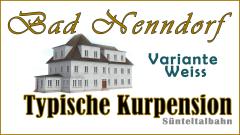 Typische Kurpension nahe Kurpark Bad Nenndorf � Farbvariante Weiss | Nachbau | [S&uuml;nteltalbahn] | Universelle Verwendung ist m&ouml;glich (V11NUB20106 )