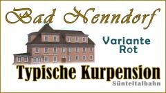 Typische Kurpension nahe Kurpark Bad Nenndorf � Farbvariante ROT | Nachbau | [S&uuml;nteltalbahn] | Universelle Verwendung ist m&ouml;glich (V11NUB20107 )