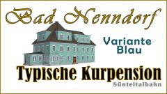 Typische Kurpension nahe Kurpark Bad Nenndorf � Farbvariante BLAU | Nachbau | [S&uuml;nteltalbahn] | Universelle Verwendung ist m&ouml;glich (V11NUB20109 )