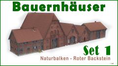 Bauernh&ouml;fe im n&ouml;rdl. Deutschland | Hof Grube | Naturbalken  Backstein (V11NUB20113 )