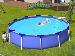 Aufstellpool mit Leiter und Filteranlage (V11NWS30076 )