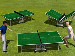 animierte Tischtennis-Spieler mit Platte (V11NWS30077 )