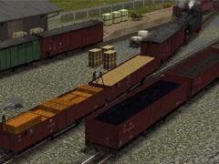 4-achs. G�terwagen der s�chsischen Schmalspurbahnen