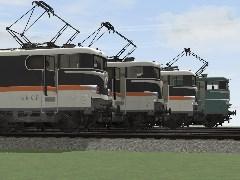 SET de 4 locomotives BB 9200 de la SNCF &eacute;poque 4. 4 BB 9200 Lokomotiven der SNCF Epoche 4. (V12NSB50019 )
