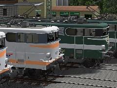 SET2 - 4 Locomotives de type BB 9300 de la SNCF Ep 4 et 5. SET2 - 4 Lokomotiven des Typs BB 9300 der SNCF Ep 4 und 5 (V12NSB50023 )
