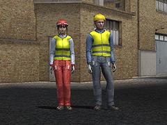 Moderne Arbeiter 1 animiert - Sparset (V12NSM20222 )