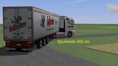 Einspurige Stra�en 4 Meter mit Linienset als Wasserweg