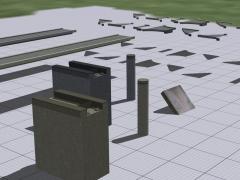 Sparset FBR Fussg&auml;nger-/Fahrradbr&uuml;cke 1 und 2 Beton grau und beige (ohne Gel&auml;nder) (V13NRG30037 )