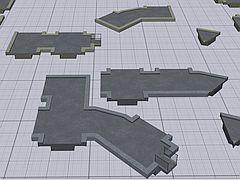 FBRZ Zusatzmodelle zu Br&uuml;cken/Treppen-Sets,  Beton grau(1) und beige(2) (V13NRG30047 )