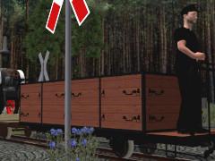 Feldbahnwagen, neue Bauart, gebremst, beladbar (600mm) (V14KKK10111 )