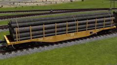 US 54 FlatCar Rungenwagen mit Holz-Ladung (V14NEN10017 )