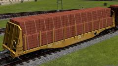 US Bulkhead FlatCar mit Ziegel-Beladung (V14NEN10018 )