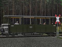 600mm WEM-Feldbahn-Personenwagen (flaschengr�n) beladbar