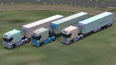 Scania Longline 3Achser mit K�hlauflieger
