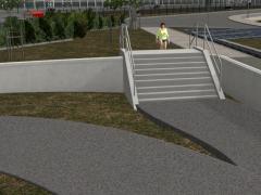 Hochwasserschutz - Mauer f&uuml;r eine Innenstadt am Fluss (V14NTF20023 )