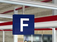 Bahnhofsschild als Gleisnr. oder Abschnittsanzeige (V15KDB20016 )