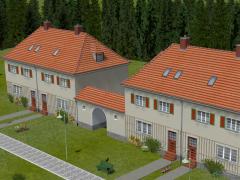 Reihenh&auml;user "Gartenstadt" Set 4 - Neujahr 2021 (V15KHS10033 )
