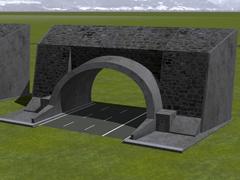 Portal Autobahntunnel - Eine R&ouml;hre - 1-Spur Mittig (V15KPB10023 )
