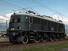 Baureihe E18 - elektrische Schnellzuglokomotive E18-25 - Ausf�hrung der Deutschen Reichsbahn-Gesellschaft (DRG) | mit gro�er Frontverkleidung in RAL7018 | steuerbare F�hrerst�nde